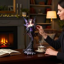 Load image into Gallery viewer, Gothic Fairy Figurine Purple Dark Fantasy Angel Statue Collectible Ornament Art
