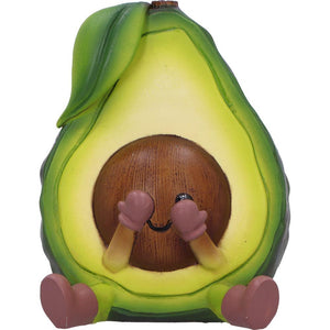 Quirky Three Wise Avocado Figurines Hear No See No Speak No Evil Novelty Decor