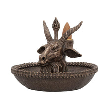 Laden Sie das Bild in den Galerie-Viewer, Baphomet Backflow Incense Burner - Occult Gothic Witchcraft Altar Ornament 13cm
