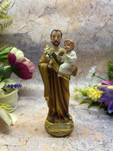 Load image into Gallery viewer, Saint Joseph with Child Jesus Resin Statue, Spiritual Catholic Decor, Fatherly Devotion-OsirisTradingUK
