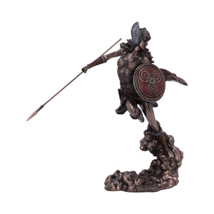 Bronze Norse Valkyrie Warrior Figurine Female Viking Goddess Mythology Statue