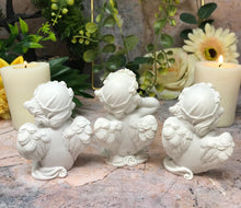 Load image into Gallery viewer, Set of Three Wise Cherubs Ornament Statue Sculpture Mothers Nana Grandma Cherubs Gifts Present
