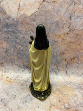 Load image into Gallery viewer, Saint Theresa Statue with Roses - 12.5cm Handcrafted Resin Religious Figurine, Spiritual Christian Decor, Inspirational Saint Figure
