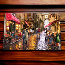 Load image into Gallery viewer, Macneil Studios CAFE STREET Ceramic Wall Art Tile Cityscape Painting Decor
