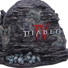Load image into Gallery viewer, Diablo IV Hell&#39;s Gate Box Gothic Fantasy Storage with Wolves and Red Glowing Door
