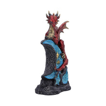Load image into Gallery viewer, Crescent Moon Dragon Statue Fantasy Figurine Gothic Mythical Creature Art Decor
