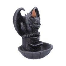 Load image into Gallery viewer, Dark Gargoyle Incense Cone Burner Gothic Backflow Smoke Tower Horror Statue
