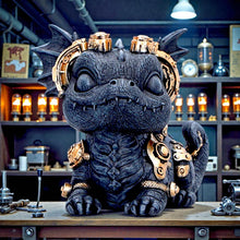 Load image into Gallery viewer, Steampunk Dragon Figurine Gothic Mechanical Creature Ornament Fantasy Collectible
