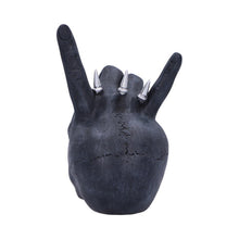 Charger l&#39;image dans la galerie, Gothic Skull Horns Ornament | Rock Band Hand Gesture Statue | 17.5cm Hand-Painted Resin Collectible
