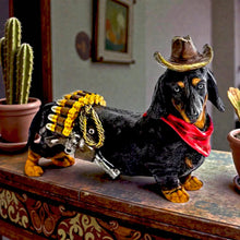 Laden Sie das Bild in den Galerie-Viewer, Deputy Dog Dachshund Ornament Cowboy Western Figurine Home Decor Gift

