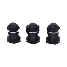 Load image into Gallery viewer, Black Labrador Puppies Three Wise Dog Figurines Pet Decor See No Evil ornament
