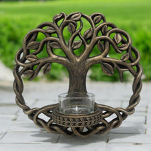 Load image into Gallery viewer, Tree of Life Candle Holder | 19 cm Resin Pagan Decor for Spiritual Spaces
