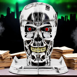 Official T2 Judgement Day Bookends T-800 Endoskeleton Figurines Movie Collectible