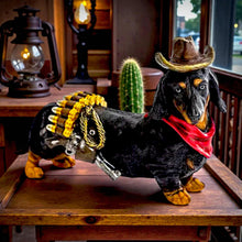 Laden Sie das Bild in den Galerie-Viewer, Deputy Dog Dachshund Ornament Cowboy Western Figurine Home Decor Gift
