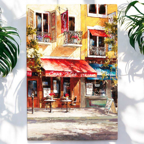 CASA MIA ITALIANO Ceramic Art Tile by Brent Heighton | 30x20 cm Decor | Ready-to-Hang Wall Art in Gift Box
