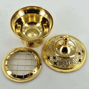 Brass Incense Burner Spiritual Decor Pagan Altar or Religious Ornament-OsirisTradingUK