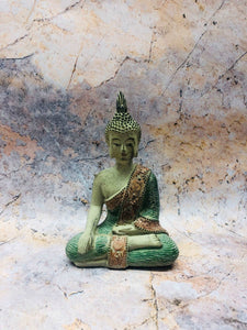 Antique Effect Small Buddha Meditation Statue Buddhism Themed Statue Hand Made from Resin and Painted-OsirisTradingUK