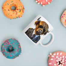 Load image into Gallery viewer, Highland Cow Plane Pilot Mug – 11oz Funny Aviation Gift, Quirky Animal-Themed Coffee Cup
