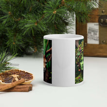 Load image into Gallery viewer, Enchanted Forest Guardian Mug - Green Spirit and Stag Companion - Available in Two Sizes
