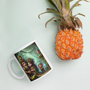 Enchanting Troll Family Mug - Scandinavian Fantasy Art, 11 oz Coffee Tea Mug, Whimsical Nordic Decor, Unique Gift for Troll Lovers
