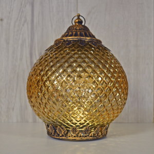 Moroccan Style Gold LED Lantern Home Decor Lighting Kitchen or Lounge Ornament