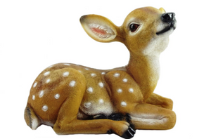 Adorable Baby Deer Decoration Figurine Fawn Ornament Collectable Statue Animal