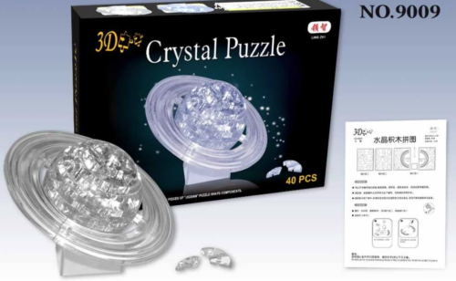 Creative 3D Crystal Saturn Puzzle Decoration 40 Pieces Building Blocks-OsirisTradingUK