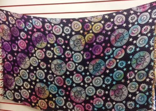 Celestial Altar Cloth Wall Hanging Tie Dye Sarong Tapestry Sun Stars-OsirisTradingUK