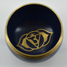 Load image into Gallery viewer, Small 3rd Eye Chakra Blue Singing Bowl Home Decor Feng Shui Buddhis Gift
