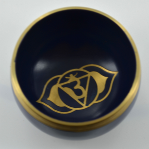 Small 3rd Eye Chakra Blue Singing Bowl Home Decor Feng Shui Buddhis Gift
