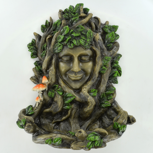 Tree Ent Green Man Wall Plaque and Bird Feeder Garden Ornament Fantasy Decor-OsirisTradingUK