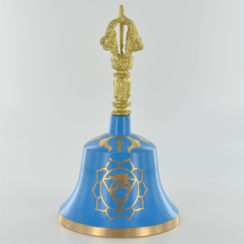 Brass Tibetan Bell with Chakra Symbol Buddha Feng Shui Buddhist Collection-OsirisTradingUK