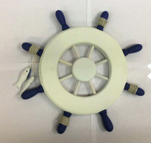 Ship Wheel Wall Plaque Ocean Sea Marine Themed Bathroom Boat House Decor-OsirisTradingUK