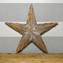 Load image into Gallery viewer, Reclaimed Wood Nautical Starfish Sea Creature Ornament Hand Made Home Decor
