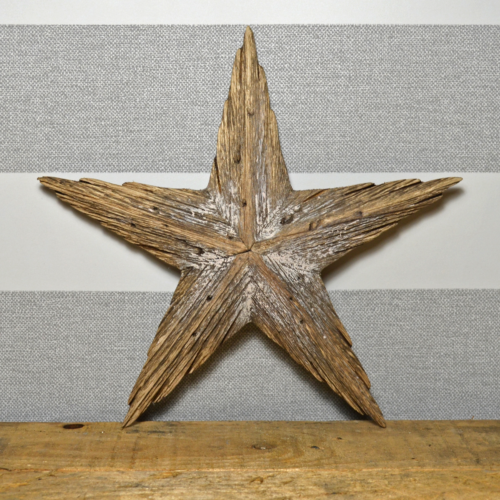 Reclaimed Wood Nautical Starfish Sea Creature Ornament Hand Made Home Decor