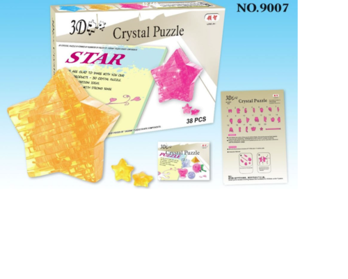 Creative Crystal Star Puzzle Decoration 38 Pieces Building Blocks 2 Colours-OsirisTradingUK