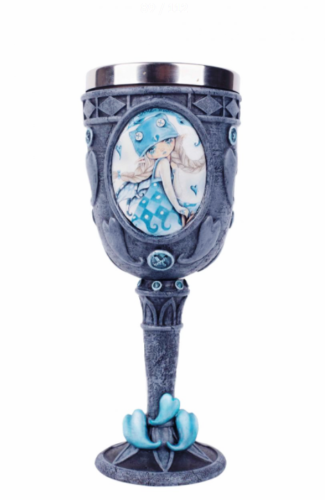 Dolly Fae Collection Goblet Blue Monday Fairy with Teddy Bear By Selina Fenech-OsirisTradingUK