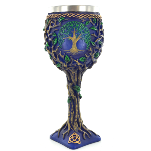 Celtic Tree Of Life Goblet Triquetra Chalice Wicca Pagan Altar Ornament-OsirisTradingUK