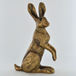 Bronze Effect Poppy Hare Harriet Glenn Sculpture Ornament Rabbit Statue