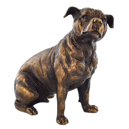 Staffordshire Bull Terrier Bronze Effect Statue Dog Sculpture Figure Ornament