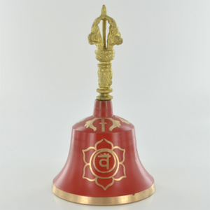 Brass Tibetan Bell with Chakra Symbol Buddha Feng Shui Buddhist Collection-OsirisTradingUK