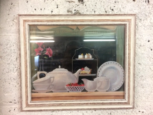 Shabby Chic Antique Effect Cafe de Tolouse Picture Wall Decor Home Decoration-OsirisTradingUK