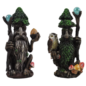 Pair of Tree Ents Greenman Garden Ornaments Lawn Decorations Green Man