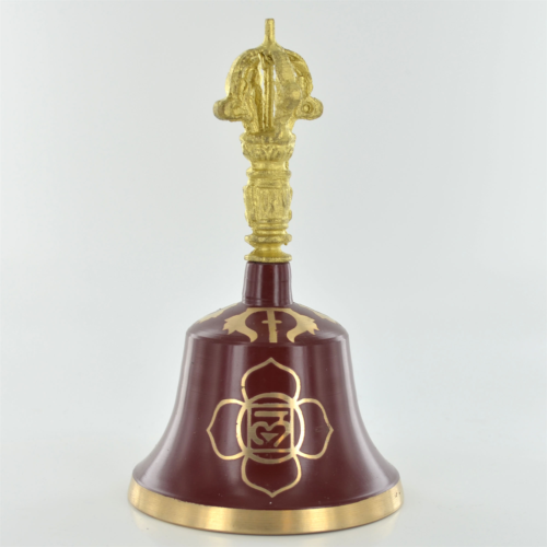 Brass Tibetan Bell with Chakra Symbol Buddha Feng Shui Buddhist Collection-OsirisTradingUK