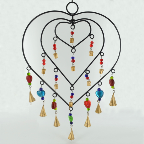 Large Heart Windchime Home Decor Garden Ornament Bells Ornament-OsirisTradingUK