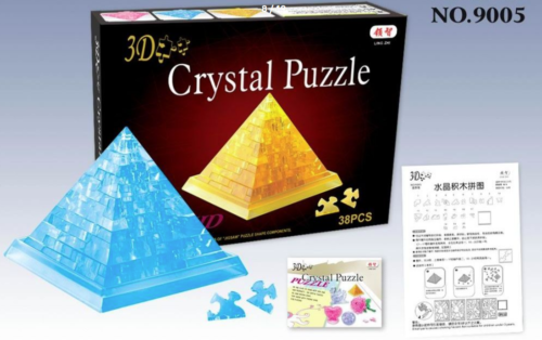 Creative 3D Crystal Pyramid Puzzle Decoration 38 Pieces Building Blocks-OsirisTradingUK