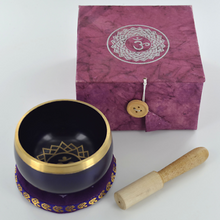 Load image into Gallery viewer, Small Crown Chakra Purple Singing Bowl Home Decor Feng Shui Buddhis Gift
