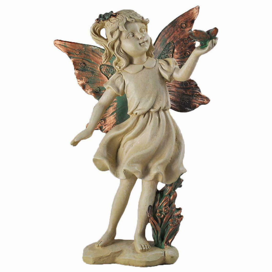 Forest Fairy with Butterfly Figurine Garden Ornament Lawn Decoration Gift