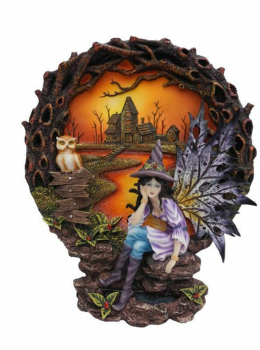 Fairy and Owl Companion Diorama Sculpture Statue Mythical Creatures Figure Gift-OsirisTradingUK