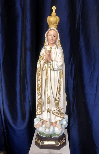 XLarge Blessed Virgin Mary Our Lady of Fatima Statue Figure 70 cm Tall-OsirisTradingUK